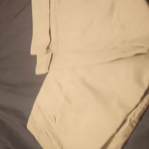capris beige  with wide leg cuff